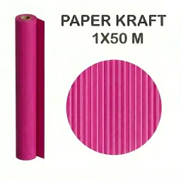 PAPEL KRAFT FUCSIA ROLLO 1x50M 65G