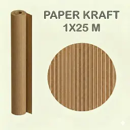 PAPEL KRAFT MARRON ROLLO 1x25M 65G