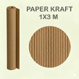 PAPEL KRAFT MARRON ROLLO 1x3M 65G