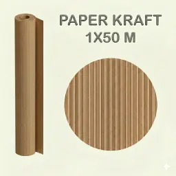 PAPEL KRAFT MARRÓN ROLLO 1x50M 65G