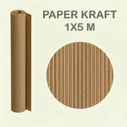 PAPEL KRAFT MARRON ROLLO 1x5M 65G