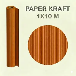 PAPEL KRAFT NARANJA ROLLO 1x10M 65G