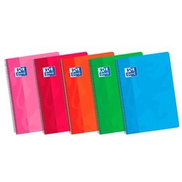 Bloc Oxford Folio Espiral Liso 80 Hojas Tapa Básica Blanda
