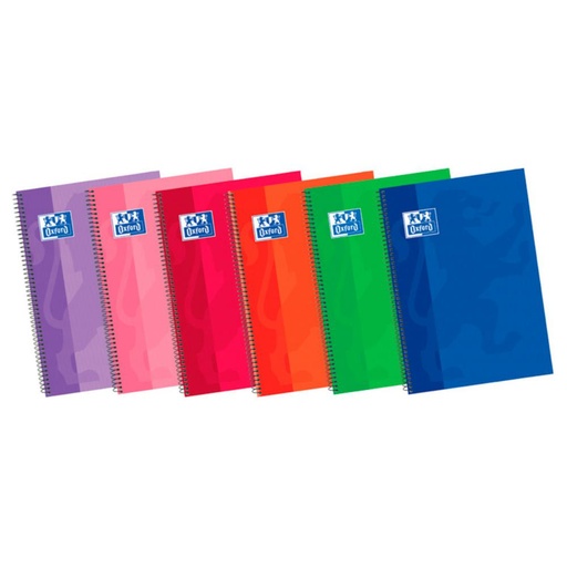 [028593] BLOC OXFORD FOLIO ESPIRAL RAYADO HORIZONTAL 80 HOJAS 90 G/M² TAPA EXTRADURA