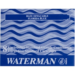 Cartucho Pluma Waterman Azul Florida Pack 8 Uds