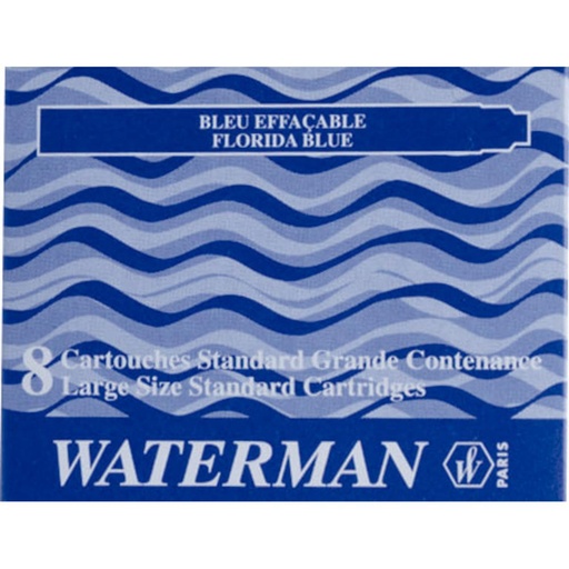 [080385] CARTUCHO PLUMA WATERMAN AZUL FLORIDA PACK 8 UDS 
