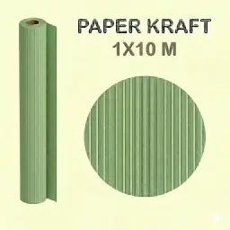 PAPEL KRAFT VERDE ROLLO 1x10M 65G
