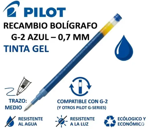 [119224] RECAMBIO BOLÍGRAFO G-2 AZUL