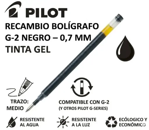 [119225] RECAMBIO BOLÍGRAFO G-2 NEGRO