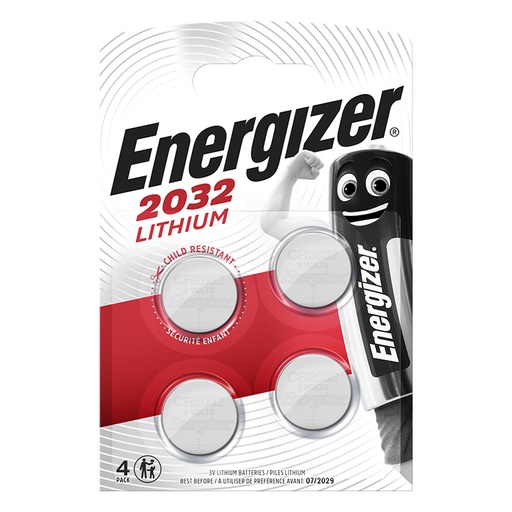 [221464] PILAS ENERGIZER LITIO CR2032 BLISTER 4 UDS