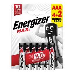 Pilas Energizer Max Power Aaa Lr03 6 Unidades