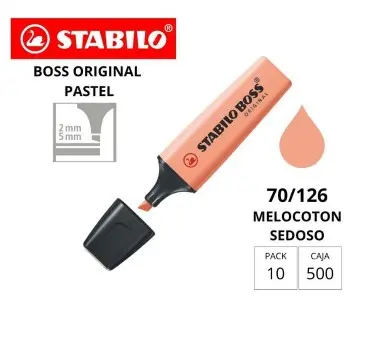 [118769] MARCADOR FLUORESCENTE STABILO BOSS 70–MELOCOTON SEDOSO