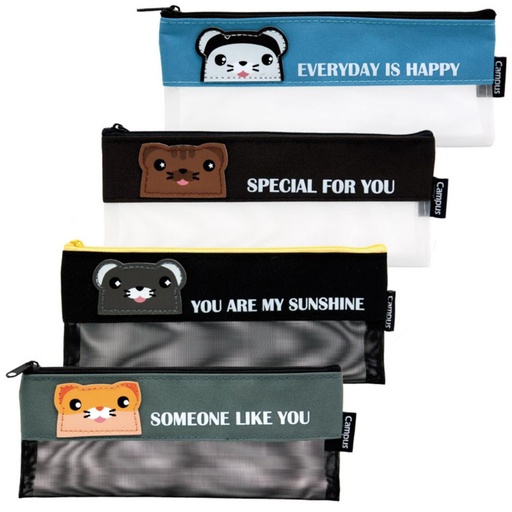 [685598] PORTATODO CAMPUS 1 CREMALLERA TRANSPARENTE