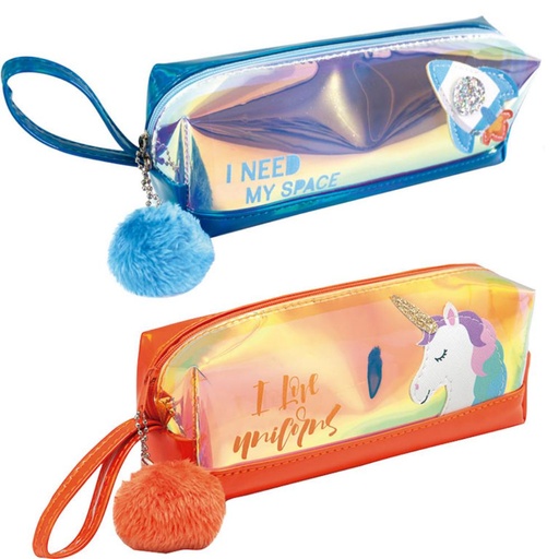 [687911] PORTATODO CAMPUS BICOLOR METALICO POMPON