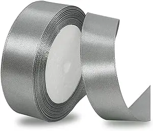 [70035] CINTA DE RASO PLATA 20MM×22M SATINADO