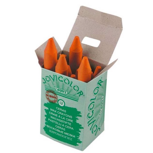 [649420] CERAS JOVICOLOR NARANJA ESTUCHE 12 UDS 