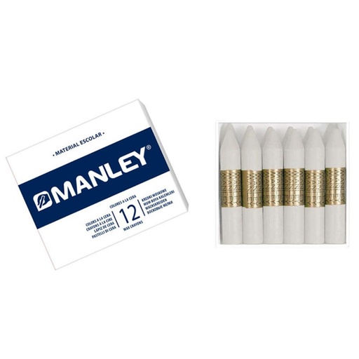 [630588] CERAS MANLEY Nº1 BLANCO ESTUCHE 12 UNICOLOR
