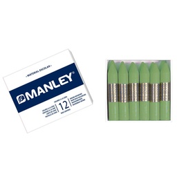 Ceras Manley Nº22 Verde Amarillento Estuche 12 Unicolor