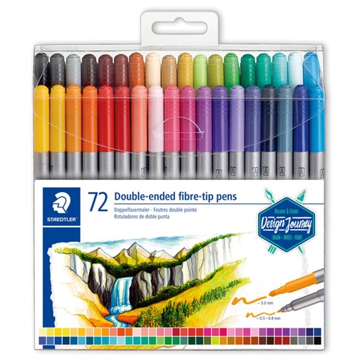 [081577] ROTULADOR STAEDTLER DOBLE PUNTA ESTUCHE 72 COLORES