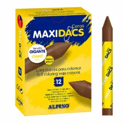 Ceras Maxidacs Marron 12uds