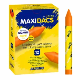 Ceras Maxidacs Naranja 12uds