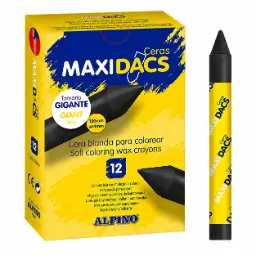 Ceras Maxidacs Negro 12uds