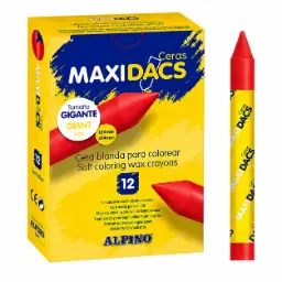 Ceras Maxidacs Rojo 12uds