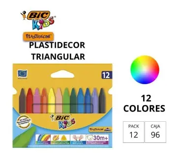 [630176] CERAS BIC PLASTIDECOR PEQUES TRIANGULAR ESTUCHE 12 COLORES 