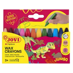 Ceras Plásticas Jovi Wax Crayons 12 Colores