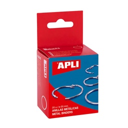 Anilla Metálica Apli 20mm Caja 20 Unidades