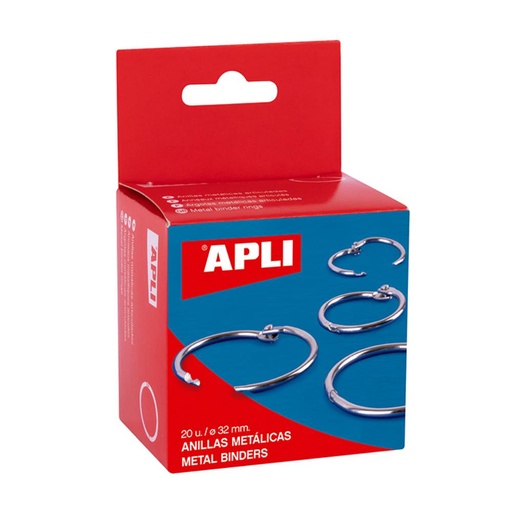 [181342] ANILLA METÁLICA APLI 32MM CAJA 20 UNIDADES