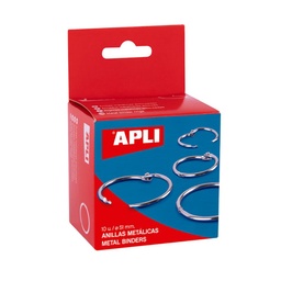 Anilla Metálica Apli 46mm Caja 10 Unidades