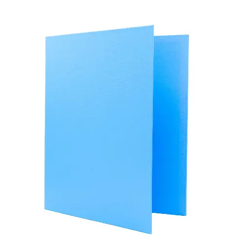 [181271] CARPETA RAYLU PAPER FOLIO 4 ANILLAS 25MM AZUL CLARO CARTÓN FORRADO PP 