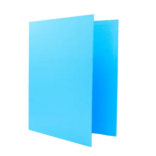[181272] CARPETA RAYLU PAPER FOLIO 4 ANILLAS 40MM AZUL CLARO CARTÓN FORRADO PP 