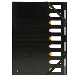 Carpeta A4 Harmonika Exacompta 9 Compartimentos Negra