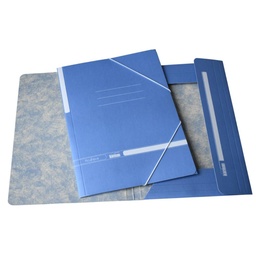 Carpeta Karman A5 Con Gomas Y 3 Solapas Azul
