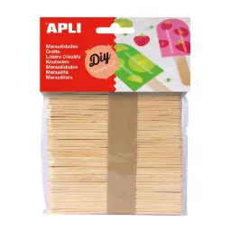 Palos De Polo De Madera Natural 114×10mm 50 Uds