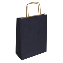 Bolsa De Papel Kraft Azul Marino 25 × 10 × 32 Cm