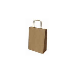 Bolsa De Papel Kraft Natural 25 × 10 × 32 Cm