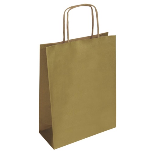 [029074] BOLSA DE PAPEL KRAFT ORO 25 × 10 × 32 CM