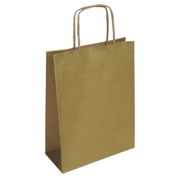 Bolsa De Papel Kraft Oro 27 × 12 × 37 Cm