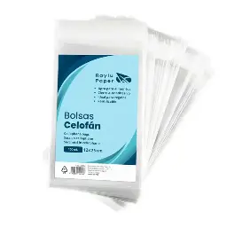 Bolsas De Celofán Transparente Raylu Paper 12 × 25 Cm Pack 100 Uds