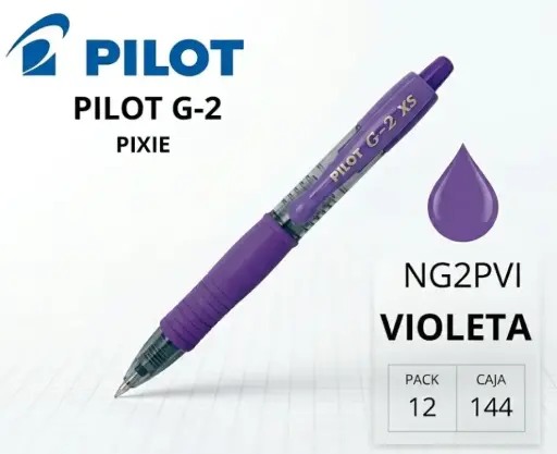 [118866] BOLÍGRAFO PILOT G-2 PIXIE VIOLETA 