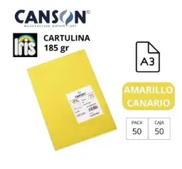 Cartulina Canson Iris A3 Amarillo Canario