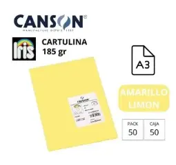 Cartulina Canson Iris A3 Amarillo Limon