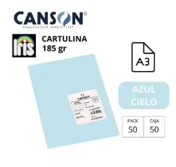 Cartulina Canson Iris A3 Azul Cielo