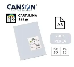 Cartulina Canson Iris A3 Gris Perla
