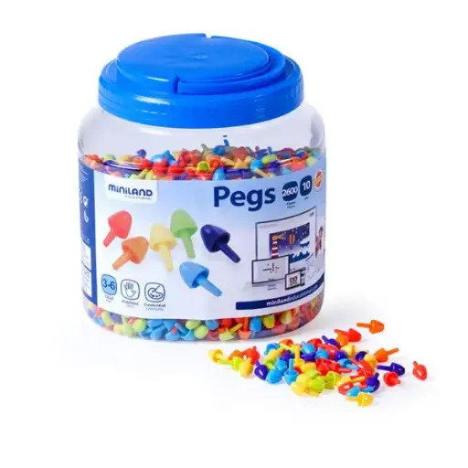 [826181] PEGS 10MM BOTE 2600PZS COLOR BRILLANTE 10