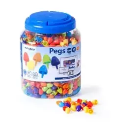 Pegs 10mm Bote 1300pzs Color Brillante