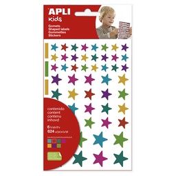 Pegatinas Apli Estrellas Multicolor 6 Hojas